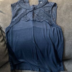 Elegant black Lace Women's Top almost famous size M